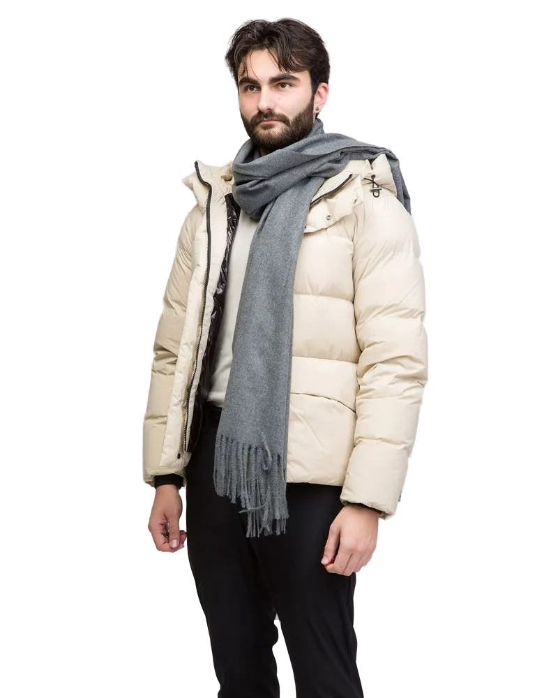 MOMO DESIGN Men's Scarf Grey Acrylic Accessories Gray