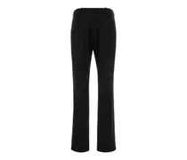 Women's Tailored Trousers Black Wool Elastane