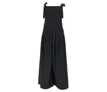 Cotton Poplin Jumpsuit — Black