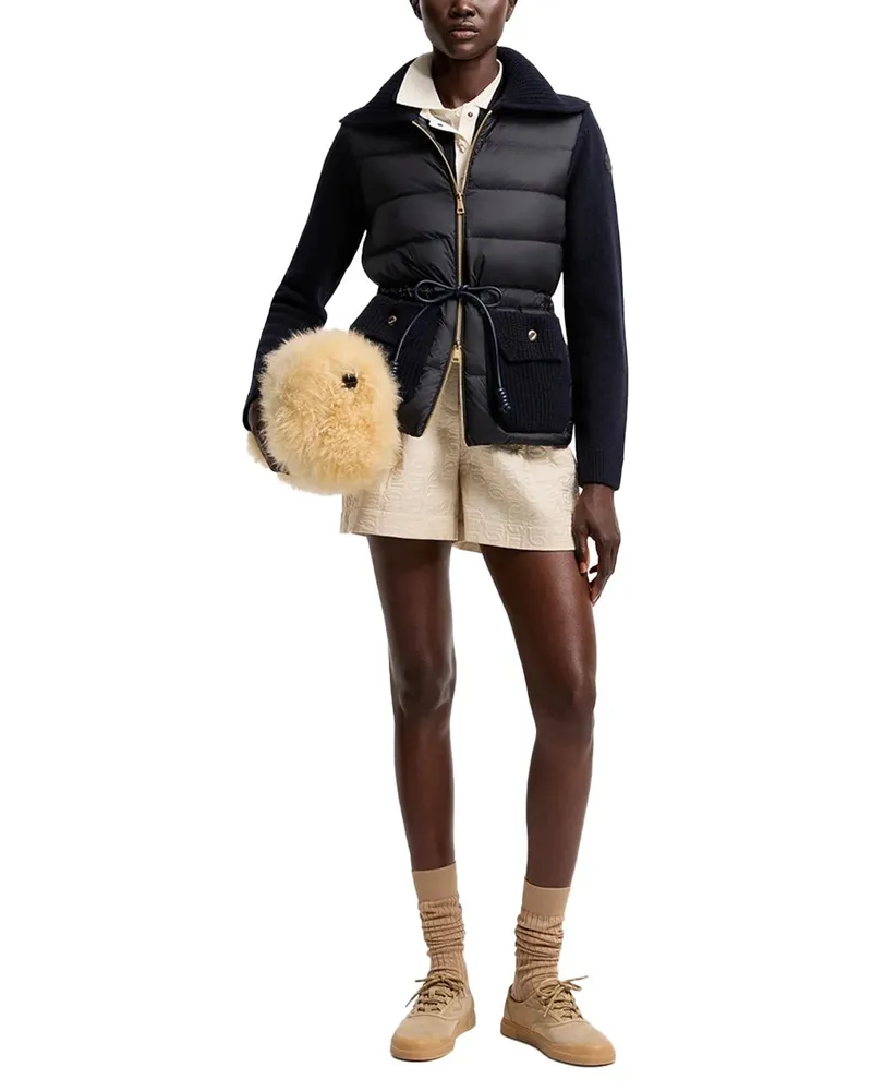Moncler Wool and Cashmere Blend Down Jacket — Navy Navy