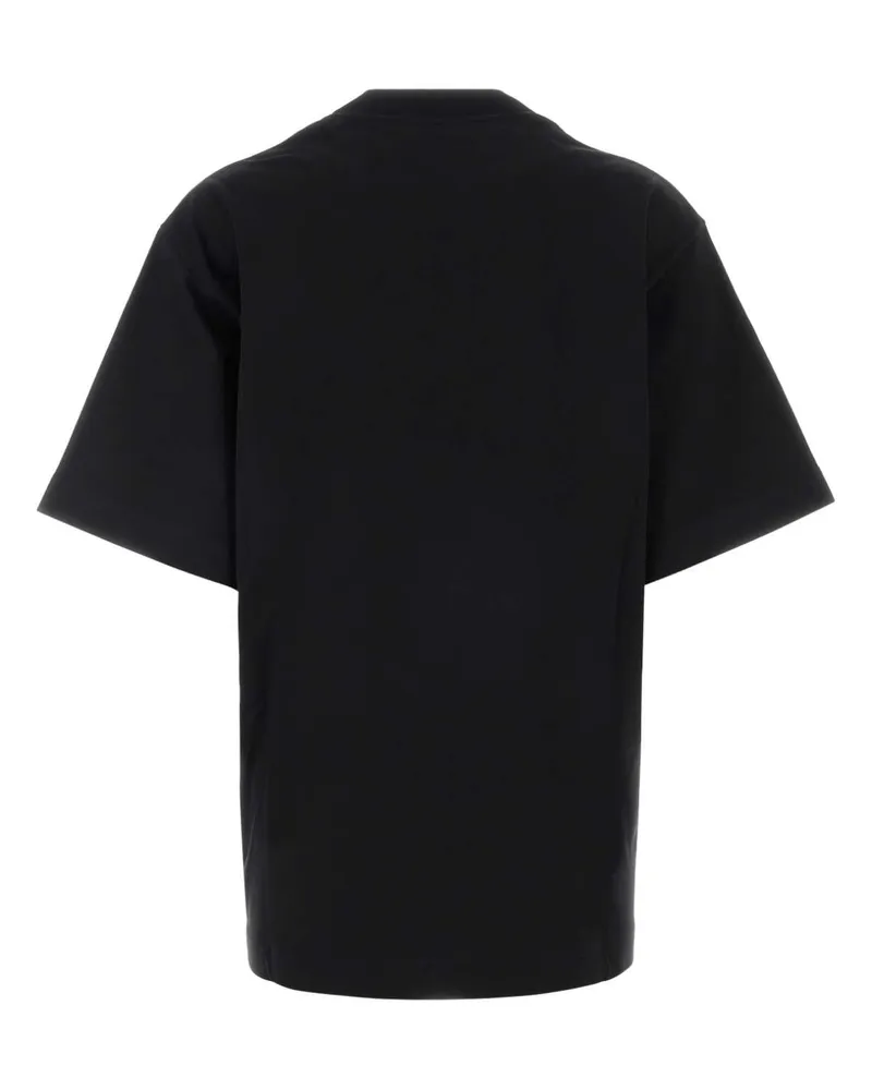 Carven Cotton Crew-Neck T-shirt — Black Black