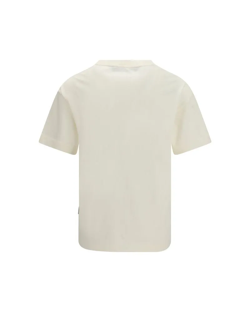 Palm Angels Men's Beige Cotton T-Shirt Beige