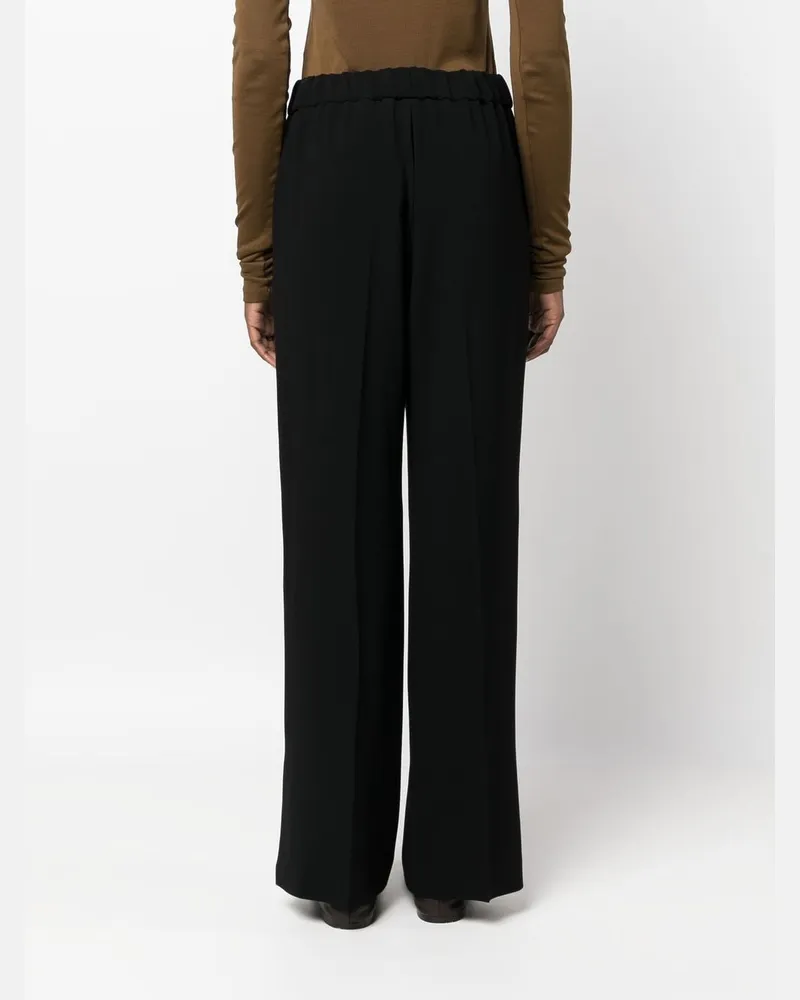 Alberto Biani Wide-Leg Trousers — Black Black