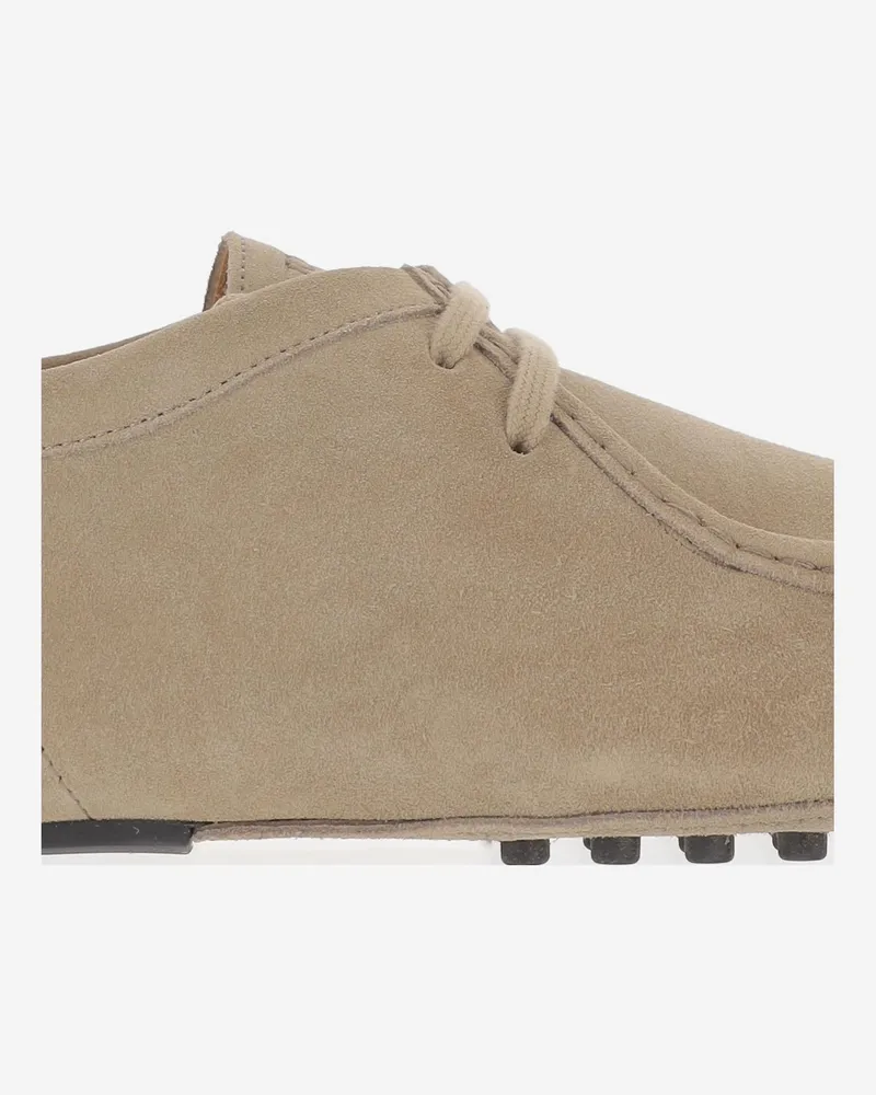 TOD'S Men's Suede Loafers Beige Calfskin Beige