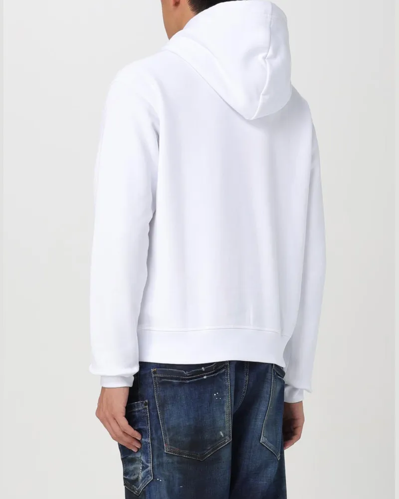 Dsquared2 Men's Angry Bear Logo Cool Fit Hoodie White Clothing > Knitwear White