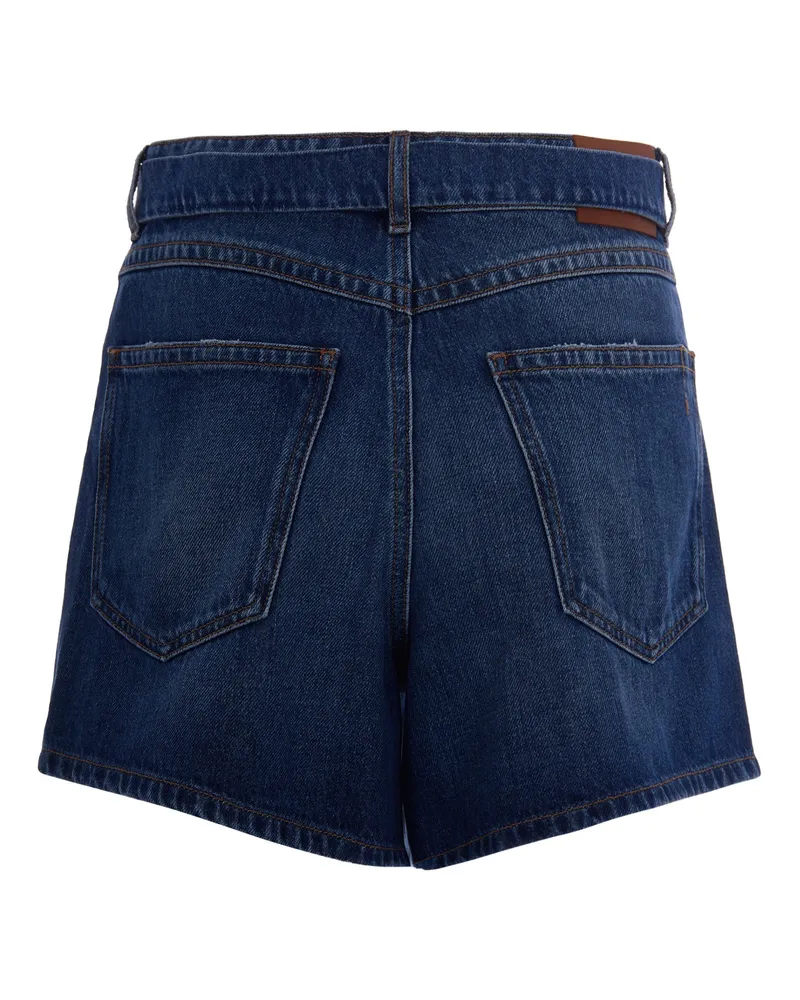 SPORTMAX Women's Denim Shorts Midnight Blue Cotton Trousers Navy