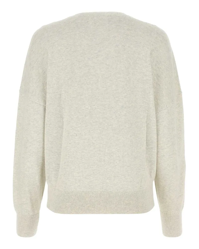 Étoile Isabel Marant Women's Melange Sand Cotton Blend Marisans Sweater Grey Exterior: Wool Maglieria Beige