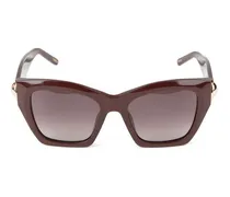 Women's Sunglasses Glossy Full Brown Acetate Eyewear