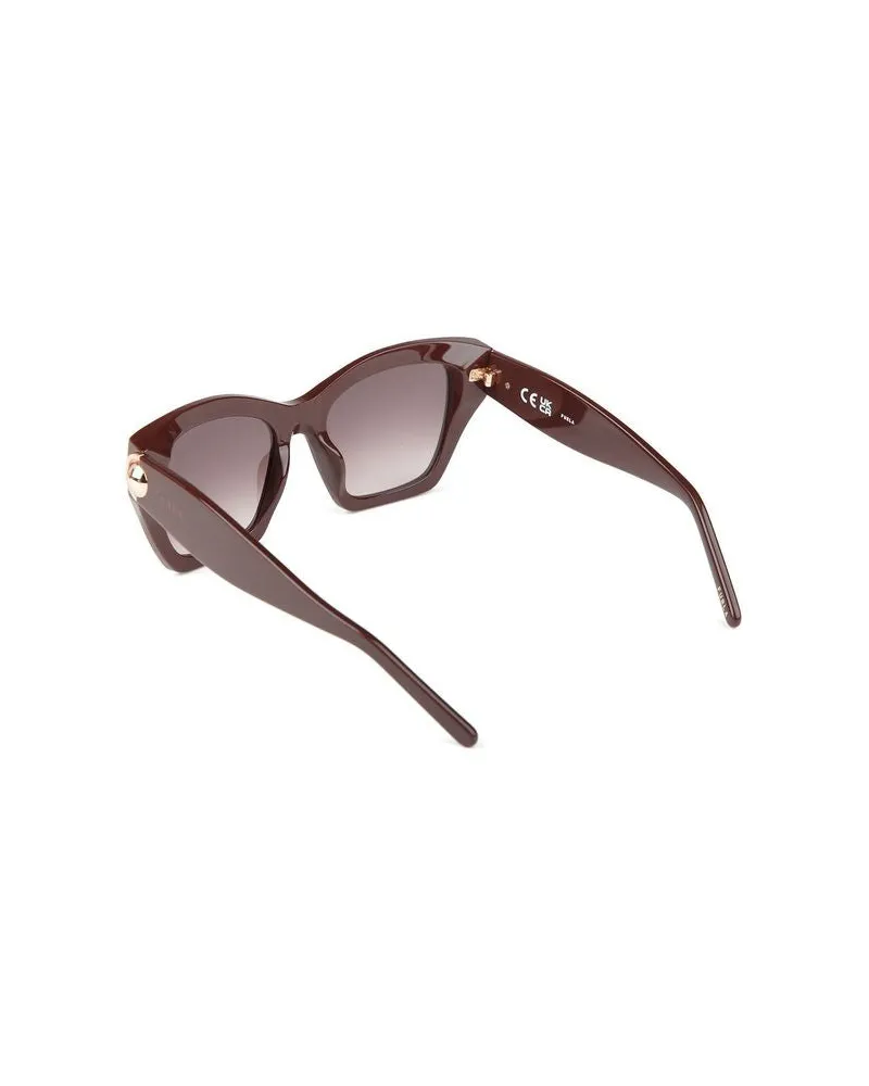 Furla Women's Sunglasses Glossy Full Brown Acetate Eyewear Brown