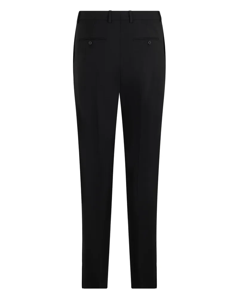 Celine Men's Trousers Slim Wool-Blend Black Polyester Black