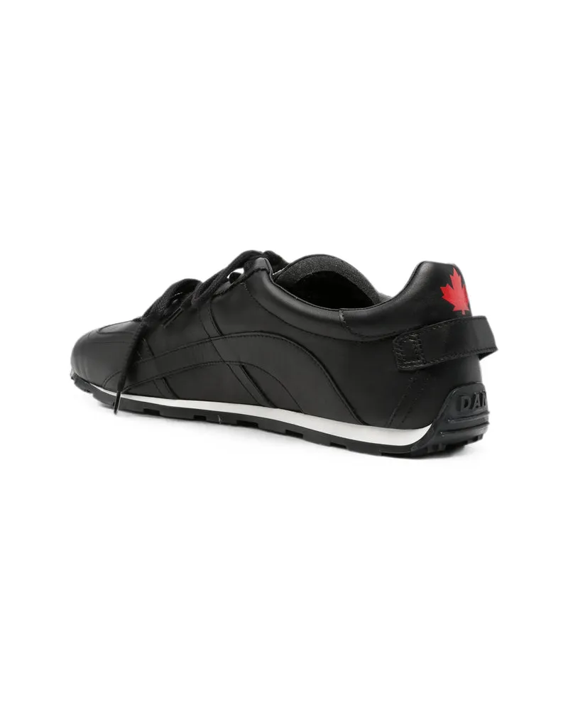 Dsquared2 Men's Black Leather Sneaker Calf Trainers Black