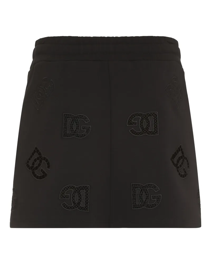 Dolce & Gabbana Women's Black Cotton Mini-Skirt Polyester Black