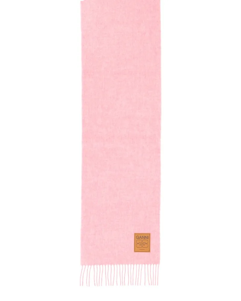 Ganni Wool Scarf — Pink Pink