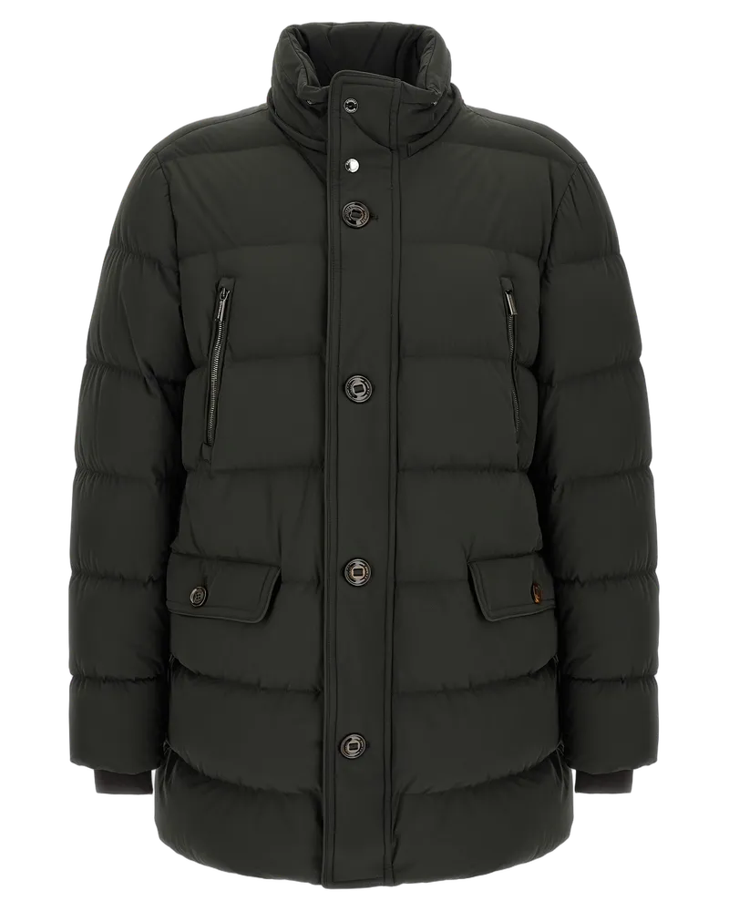 MOORER Men's Bicolor Wool Full-Length Jacket Clothing Green