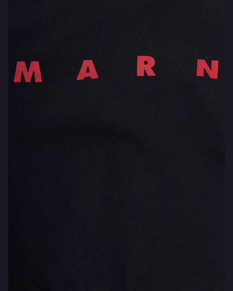 Marni Crewneck Cotton Sweatshirt — Navy Navy