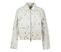 Speckled Cowhide Jacket — Beige
