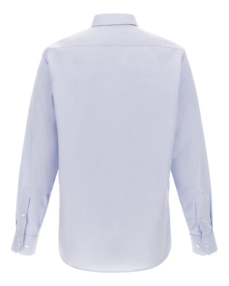 HUGO BOSS Oxford Cotton Shirt — Blue Blue