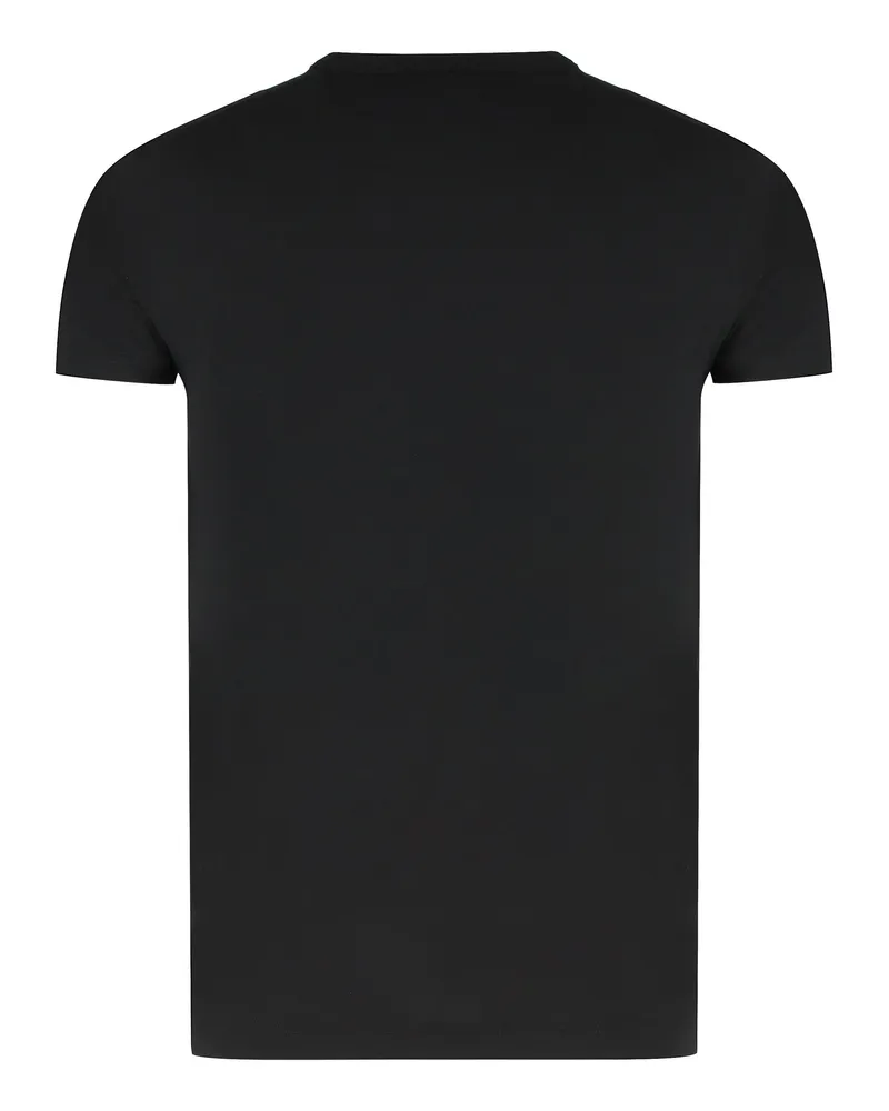 Dolce & Gabbana Men's T-Shirt Crew-Neck Cotton Black T-Shirts And Polos Black