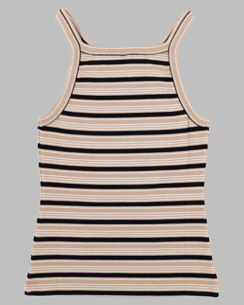 Fendi Striped Cotton-Elastane Tank Top — Multicolor Multicolor