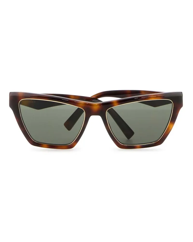 Saint Laurent Women's Printed Acetate Sl M103 Rim Sunglasses Mediumhavanalightgoldgrey Exterior: Occhiali Da Sole Brown