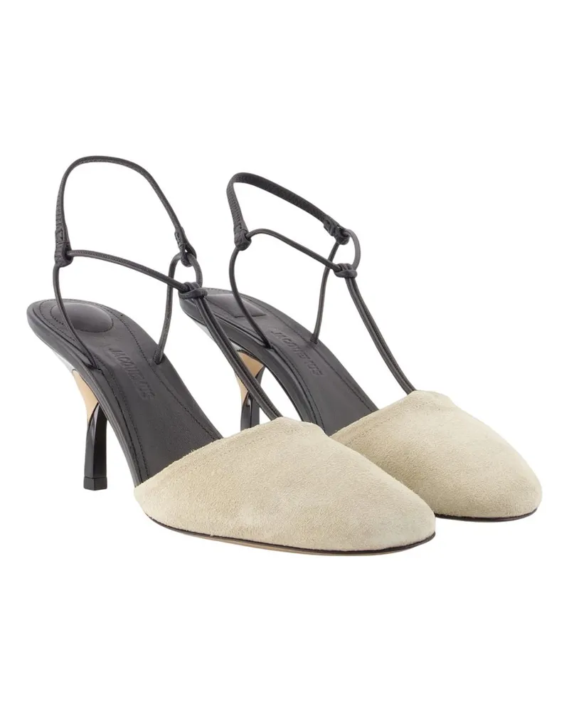 Jacquemus Women's Les Sandales Pina -  Leather Beige Cowhide Shoes Sandals 