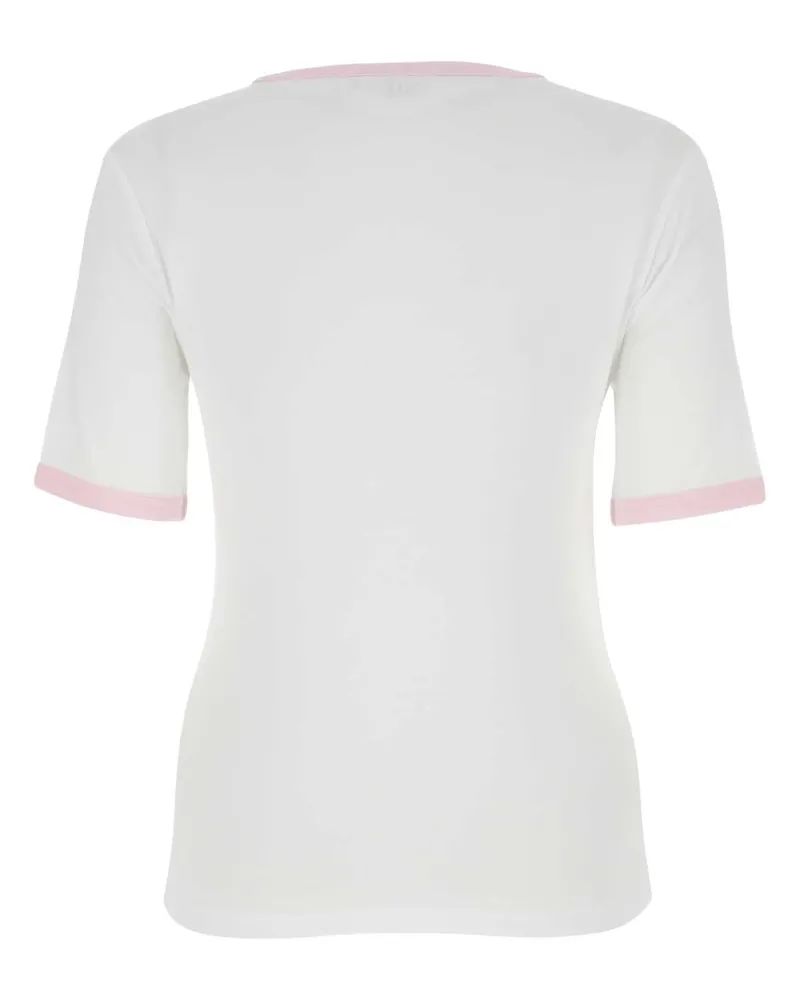 Ganni Butterfly Graphic T-Shirt — White White