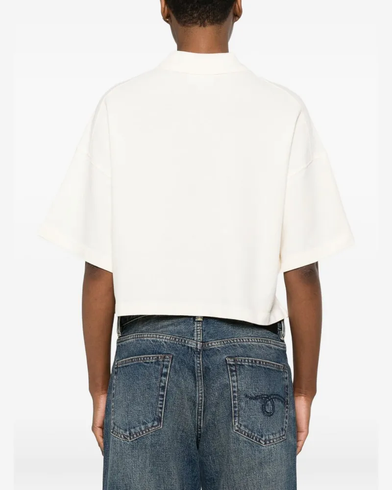 Kitsuné Oversized Cotton Polo Shirt — White White
