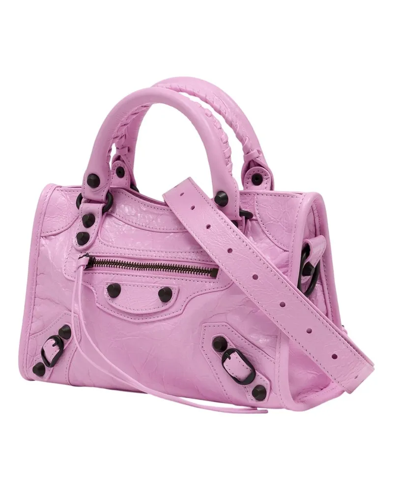 Balenciaga Women's Le City Mini Bag -  Leather Pink Lambskin Handbags-Purses Pink