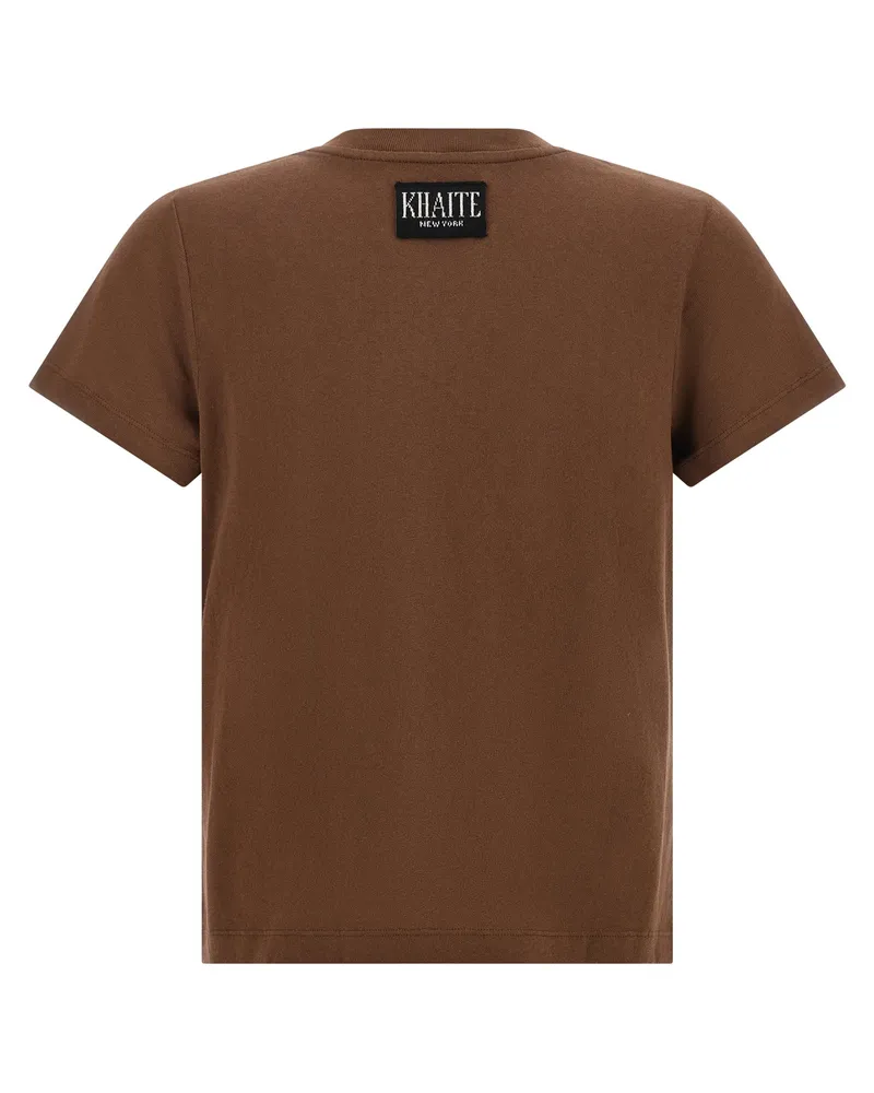 KHAITE Emmylou T-Shirt — Brown Brown