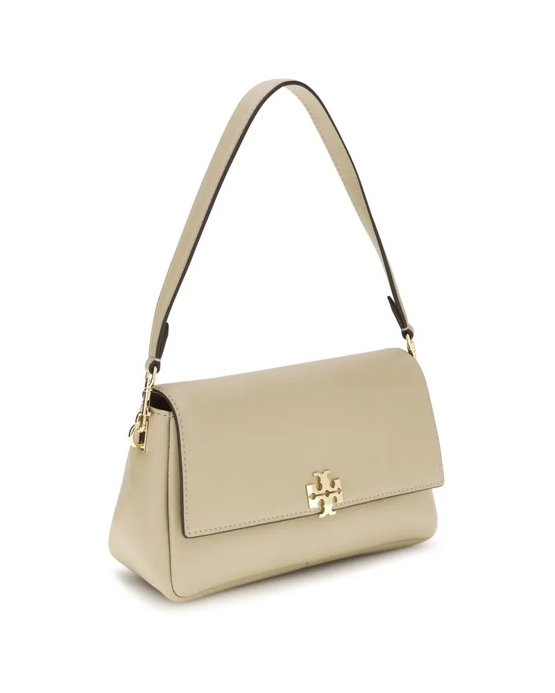 Tory Burch Women's Beige Calf Leather Bos Taurus Shoulder Bag Beige