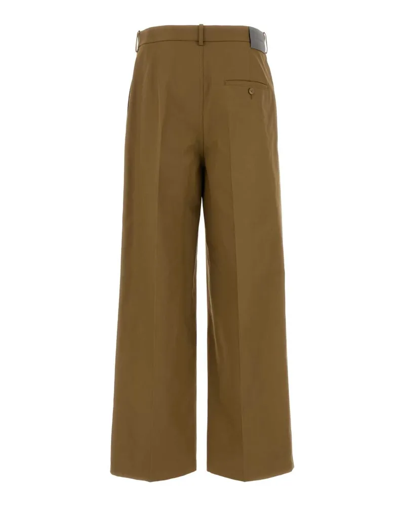 Balenciaga Camel Exterior: Cotton Pantaloni Trousers Camel