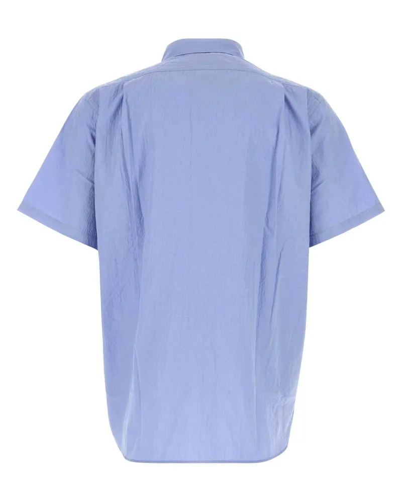 nanamica Unisex Powder Light-Blue Cotton Blend Oversize Shirt Sax Exterior: Polyester Camicie Blue
