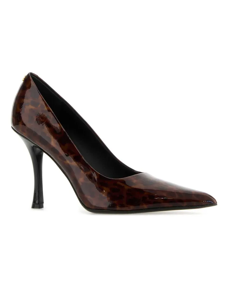 Ferragamo 01k5857857731c Bromarner Brown(neromarrone)neronero Upper: Bos Taurus Patent Scarpe Con Tacco High Heel Shoes Brown