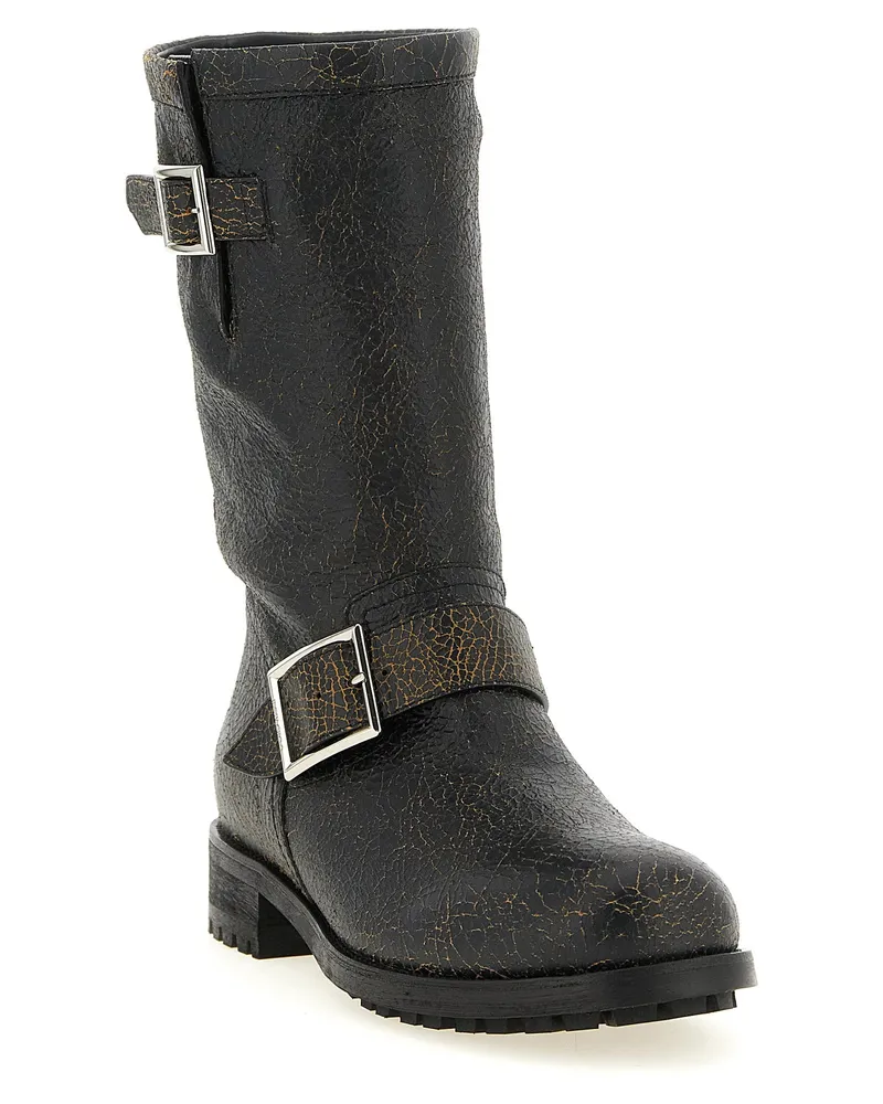 Jimmy Choo Biker Mid Boot — Black Black