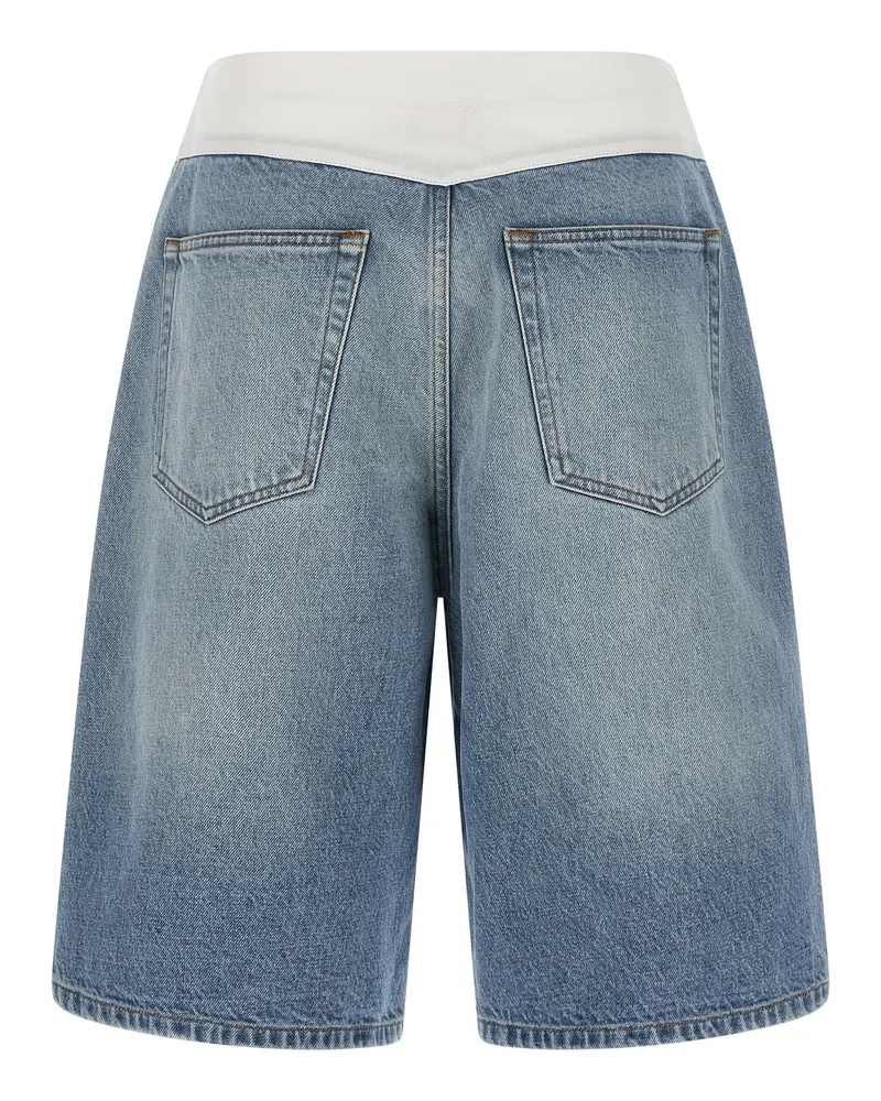 Maison Margiela Women's Blue Cotton Bermuda Shorts Blue
