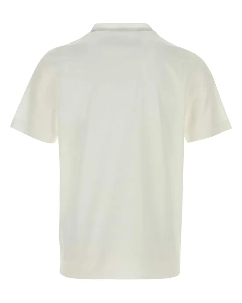 Canali Men's White Cotton T-Shirt Bianco Exterior White