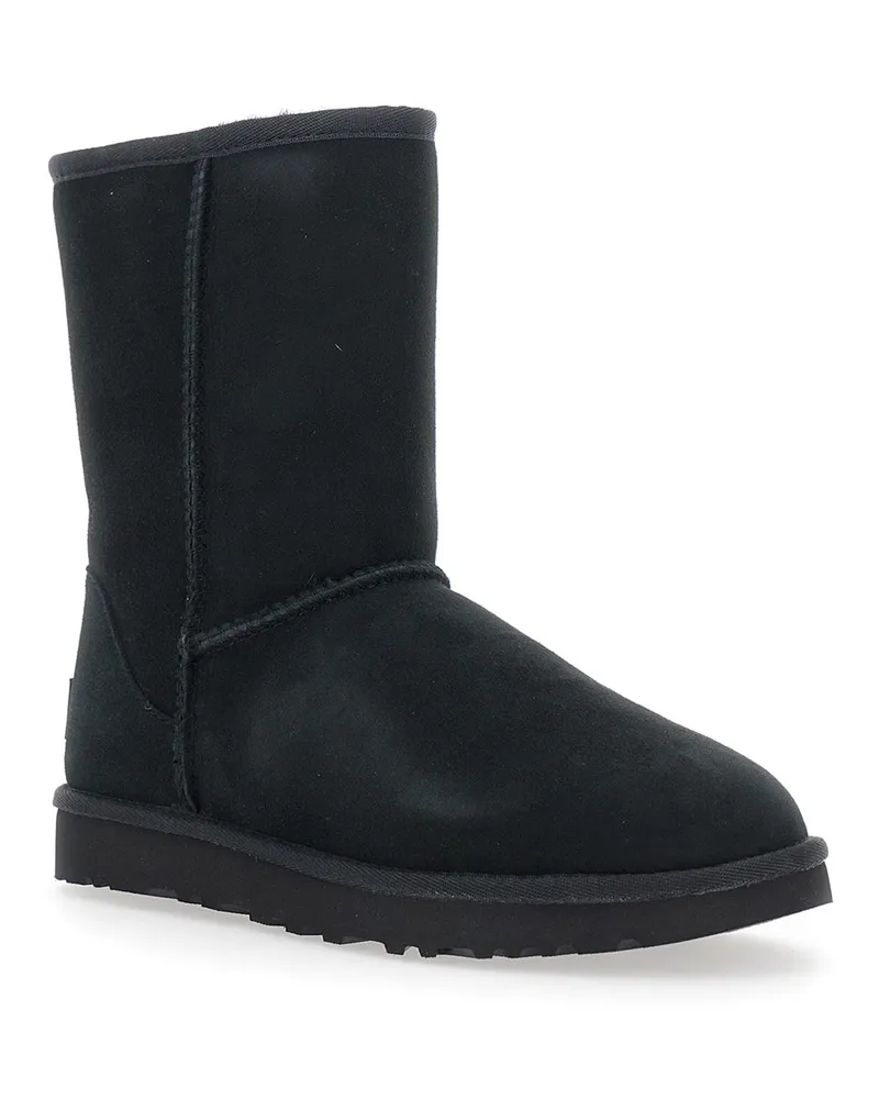 UGG Women's Boots Classic Short Black Suede Leather Black