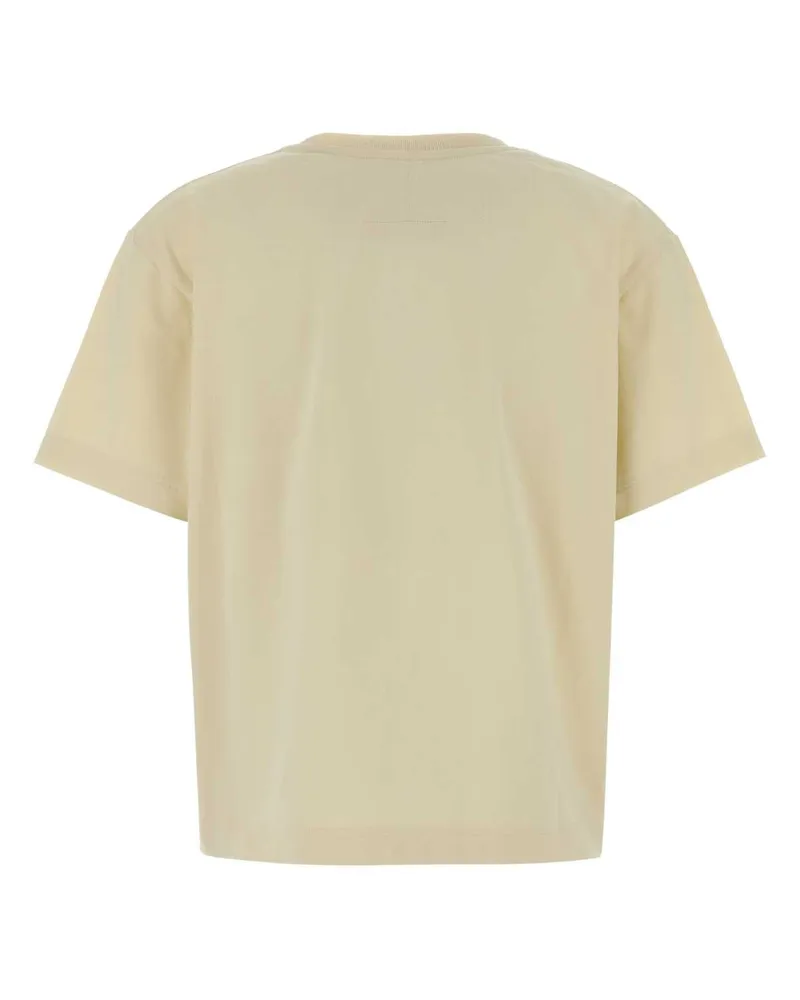 Alexander McQueen Women's Cream Cotton T-Shirt Gesso Tcottonrcotton Beige