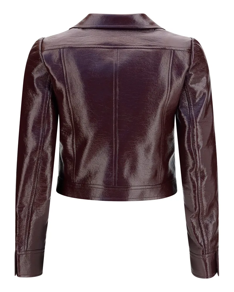 Courrèges Women's Reedition Vinyl Jacket Burnt Red Red