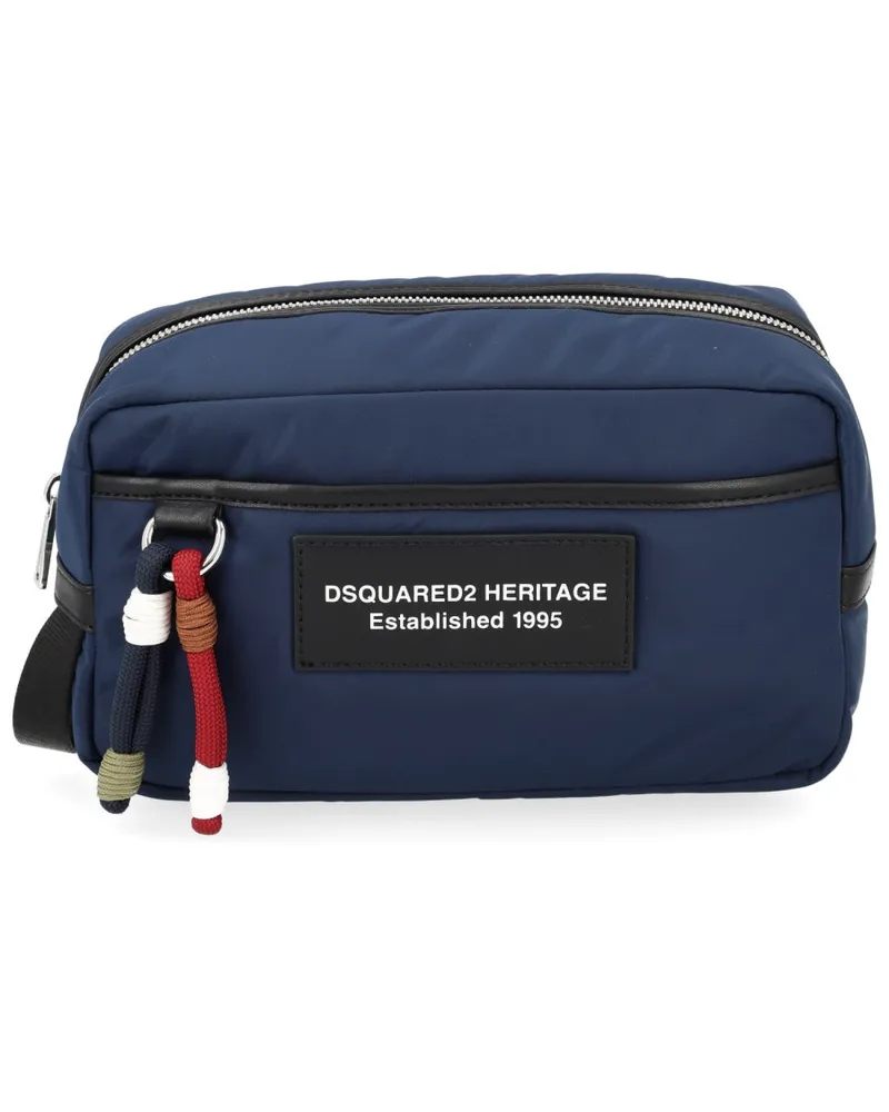 Dsquared2 Men's Bag Heritage Blue Polyester Shoulder Blue