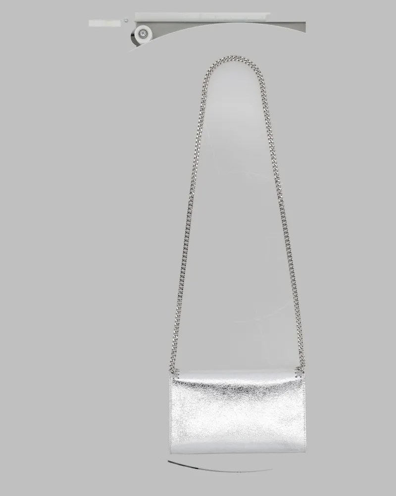 Stella McCartney Falabella Mini Shoulder Bag — Silver Silver