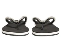 Black Embellished Rubber Flip Flops Men Shoes Accessory