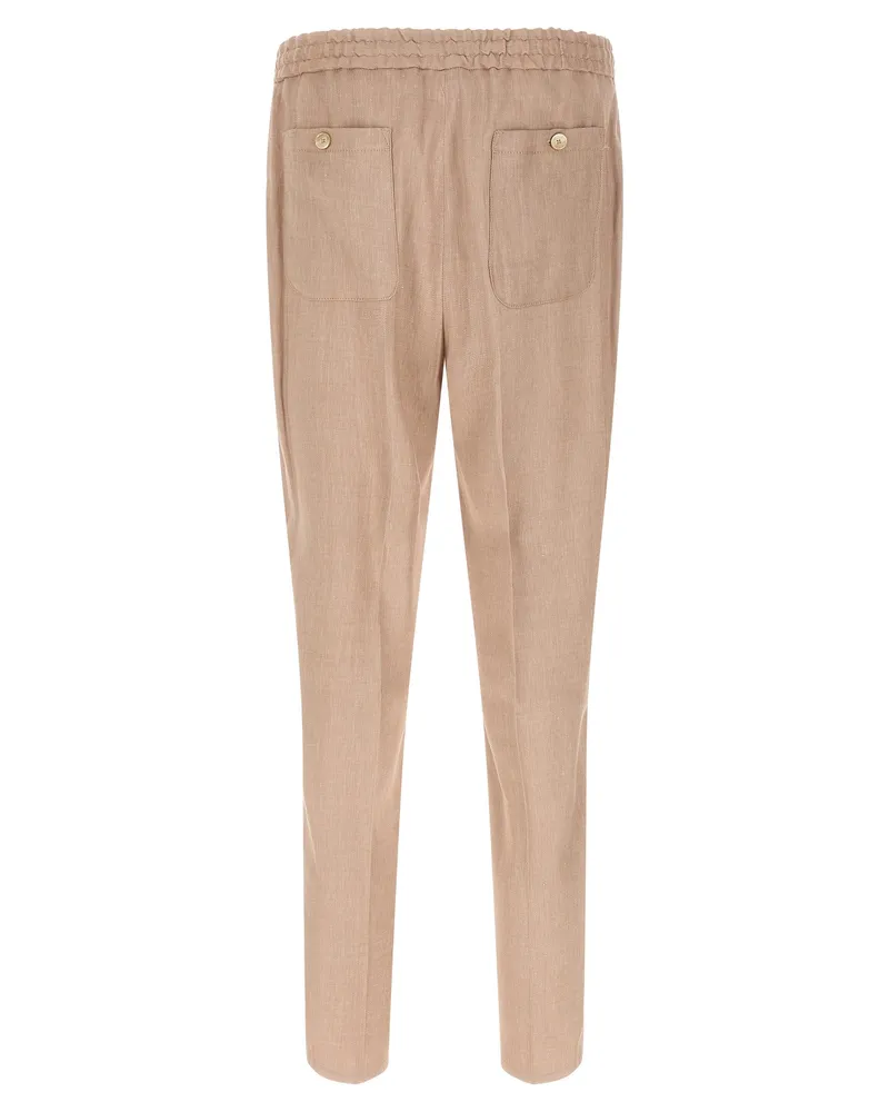 Etro Men's Beige Linen Joggers (workout Pants Beige