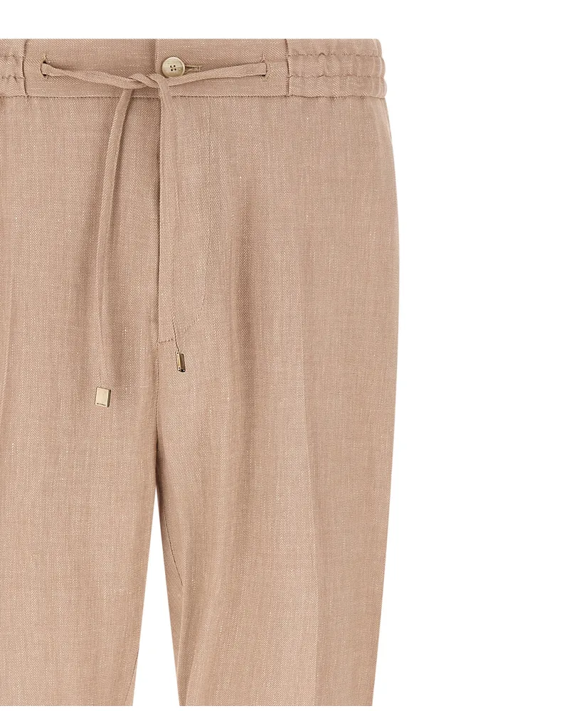 Etro Linen Blend Joggers — Beige Beige