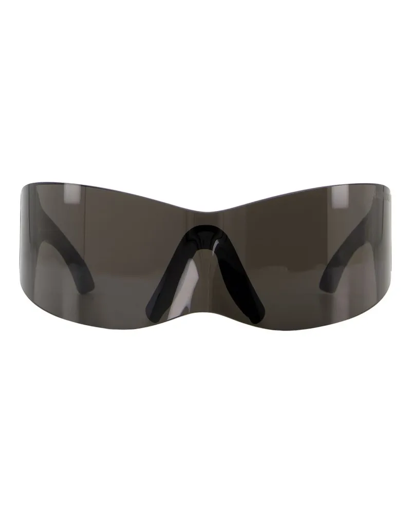 Balenciaga Unisex Bb0299s Sunglasses -  Acetate Grey Green Nylon Accessories Black