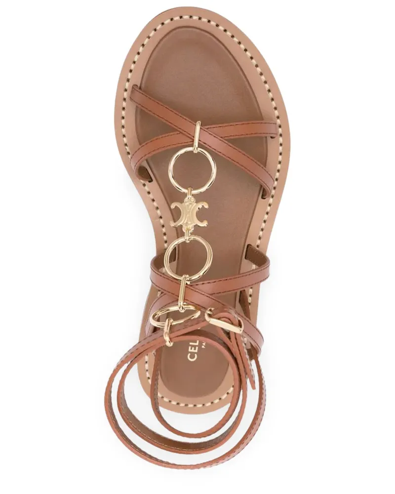 Celine Olympia Sandals — Brown Brown