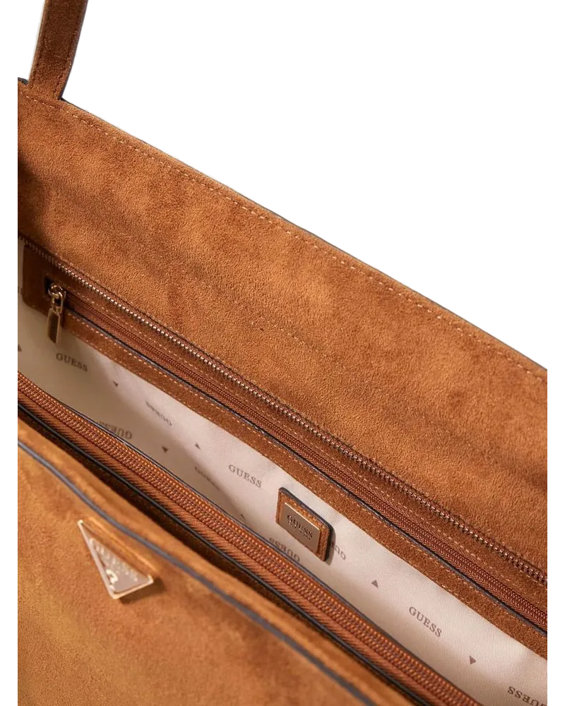 Guess Women's Tote Bag Cognac Polyester - Tote-Bags Brown