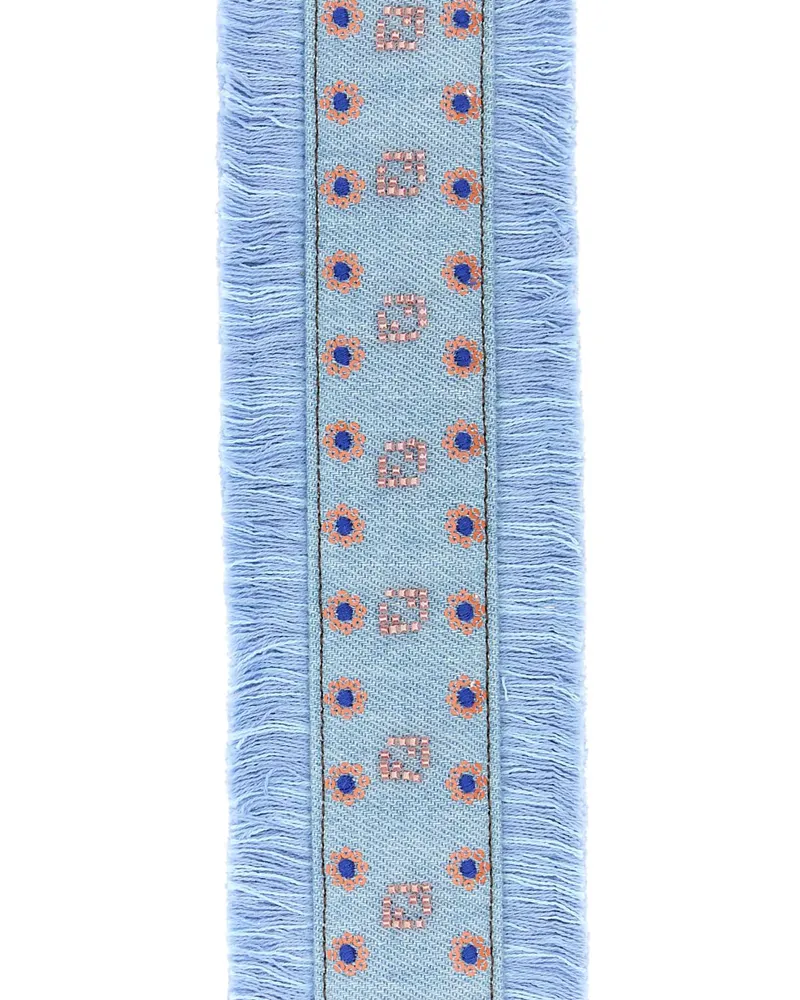 Fendi Women's Light-Blue Denim You Shoulder Strap Ch+ceruleo+os Exterior: Cotton Tracolle Light