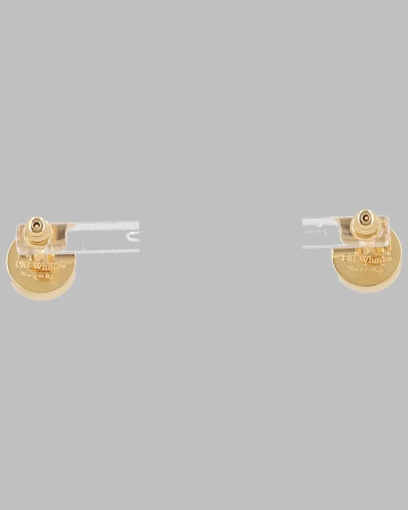 OFF-WHITE Round Arrow Earrings — Gold Gold
