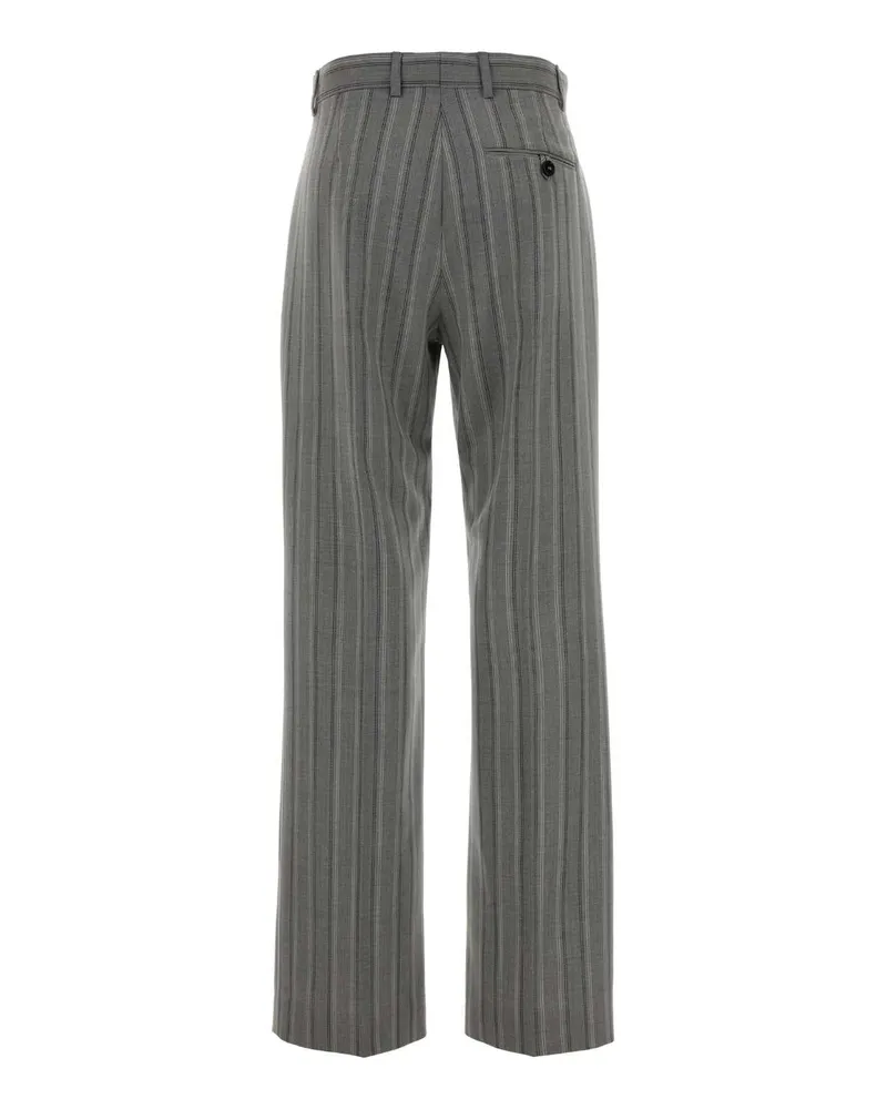 Stella McCartney Women's Embroidered Wool Pant Greymelange Exterior: Pantaloni Trousers Gray